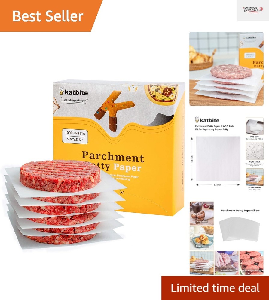 Eco-Friendly Hamburger Patty Paper - 1000 Sheets, Perfect for Every Kitchen