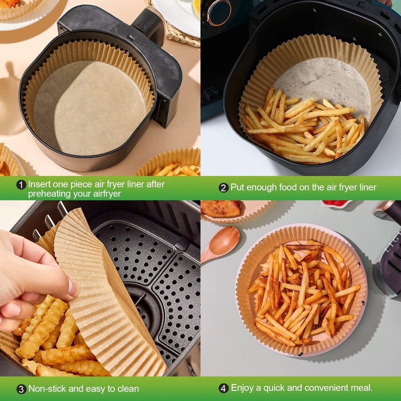 Disposable Air Fryer Paper Liners, 125Pcs 6.5In Parchment 6.5"Round, Nature gallery