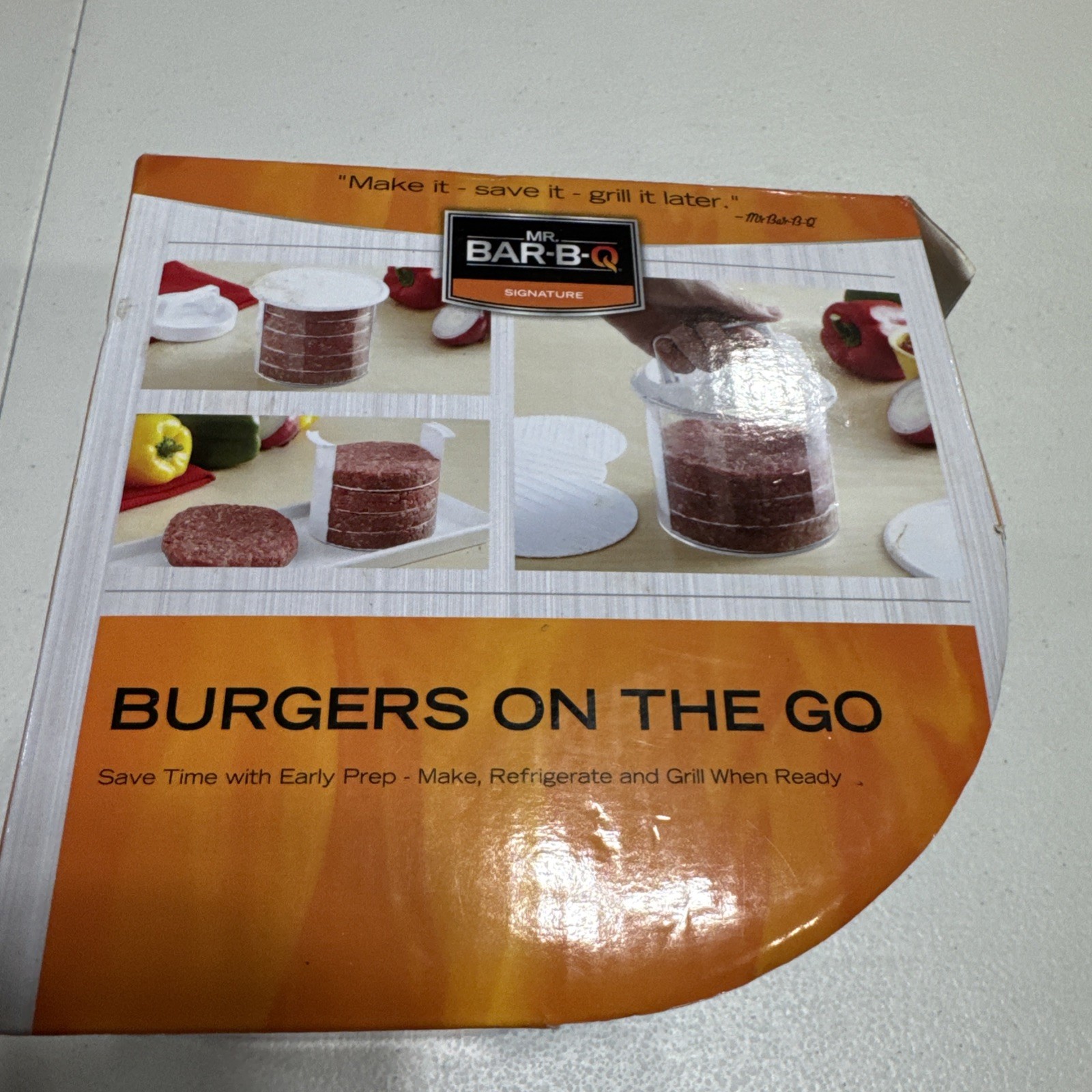 MR. BAR-B-Q Burgers On The Go Burger Press Storage Container 12pc Set gallery