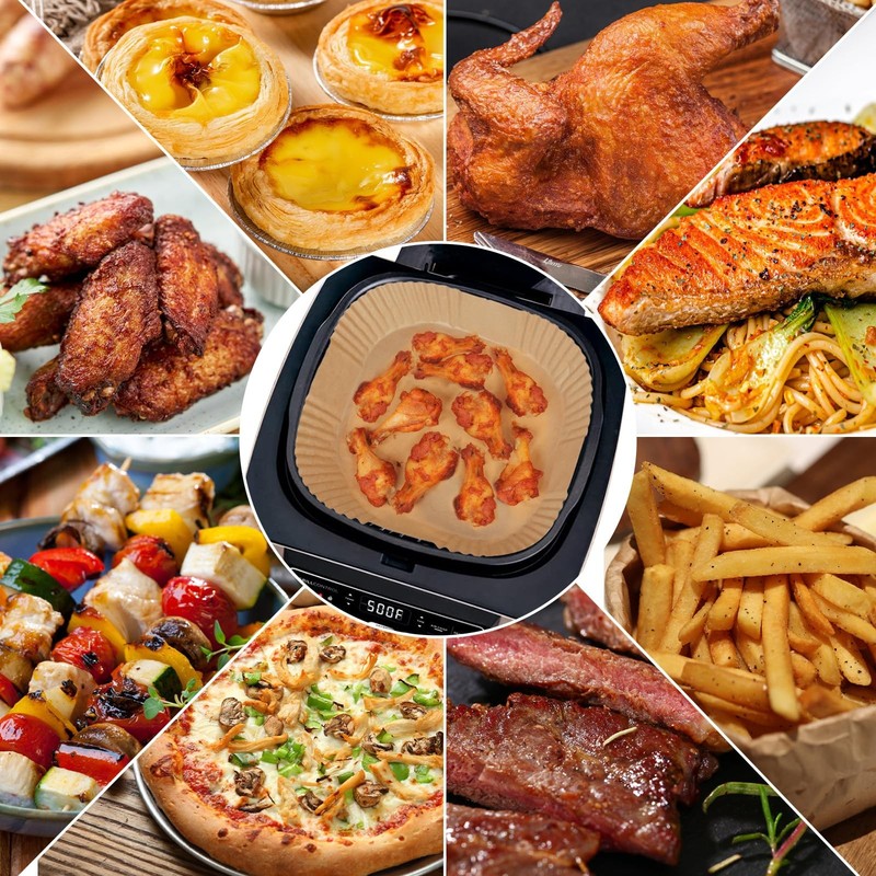Air Fryer Disposable Paper Liner for 9IN-Square-125pcs, 9IN-Square-125pcs gallery