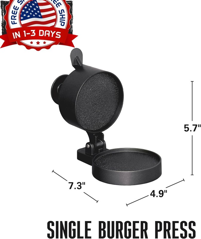 Conjunto de Prensa para Hamburguesas con Molde Antiadherente para BBQ 4 1/2" gallery