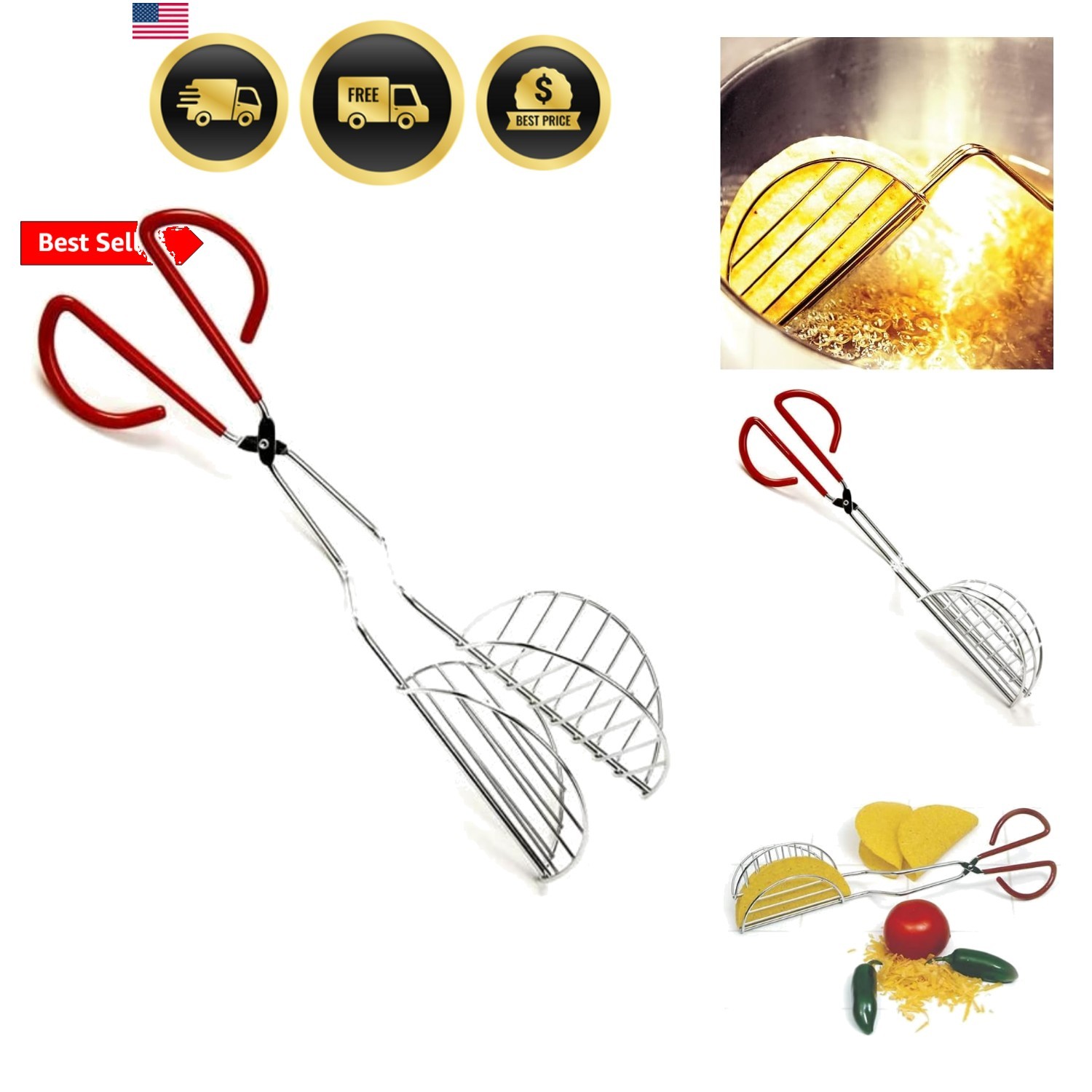 Taco Press Kitchen Tool for Homemade Tortillas and Taco Shells gallery