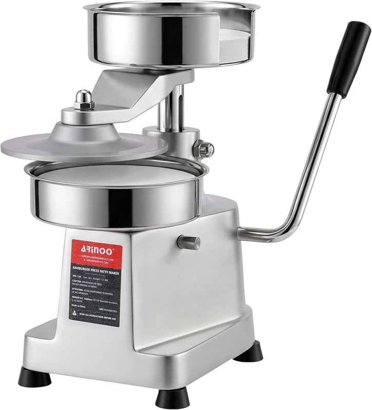 Commercial Burger Patty Maker 6", Stainless Steel Heavy Duty Burger Press Meat gallery