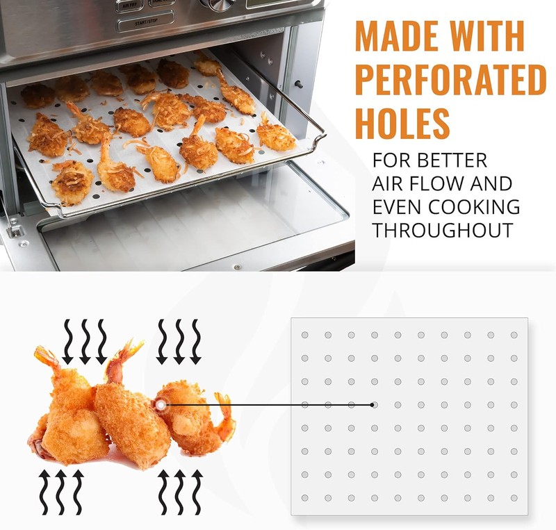 Parchment Paper Sheets for Toaster Oven Air Fryer 10 x 12 Compatible 10 x 12 gallery