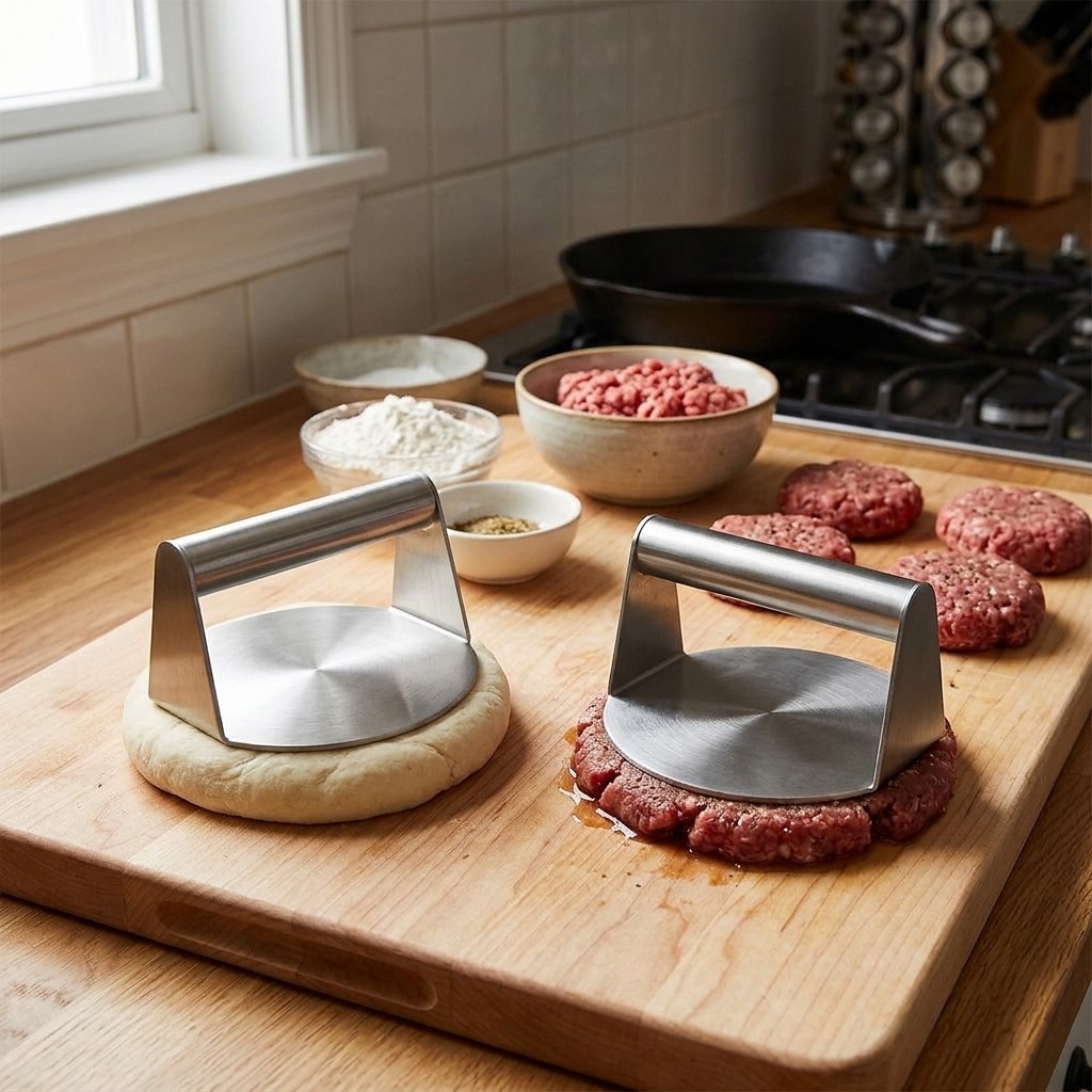 Burger Smasher Stainless Steel Grill Press for Flat Top Griddle BBQ gallery