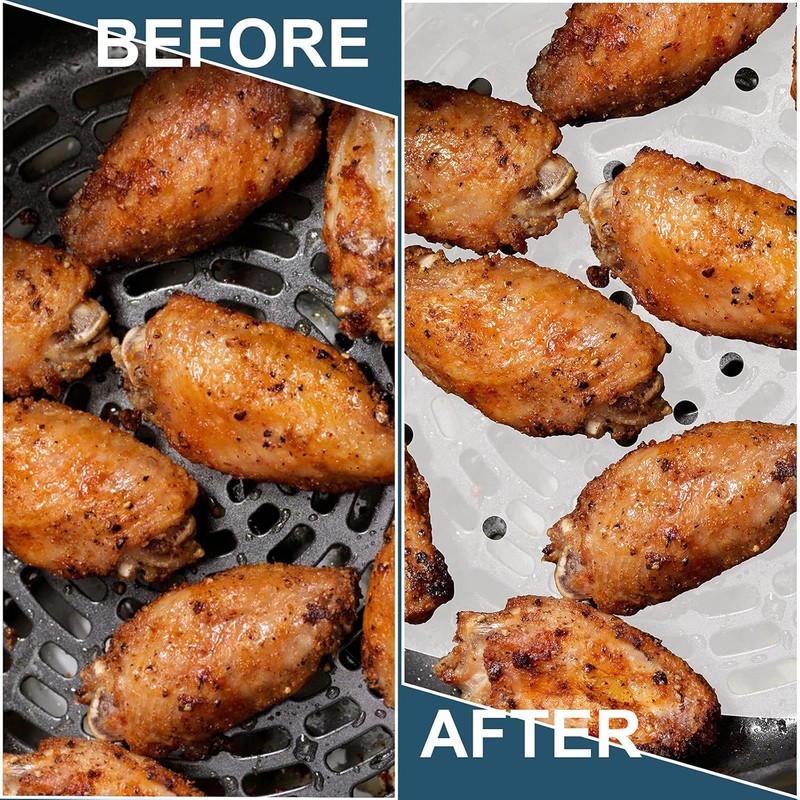 200pcs Air Fryer Parchment Paper Disposable Liner 8.5in x 8.5in, White gallery