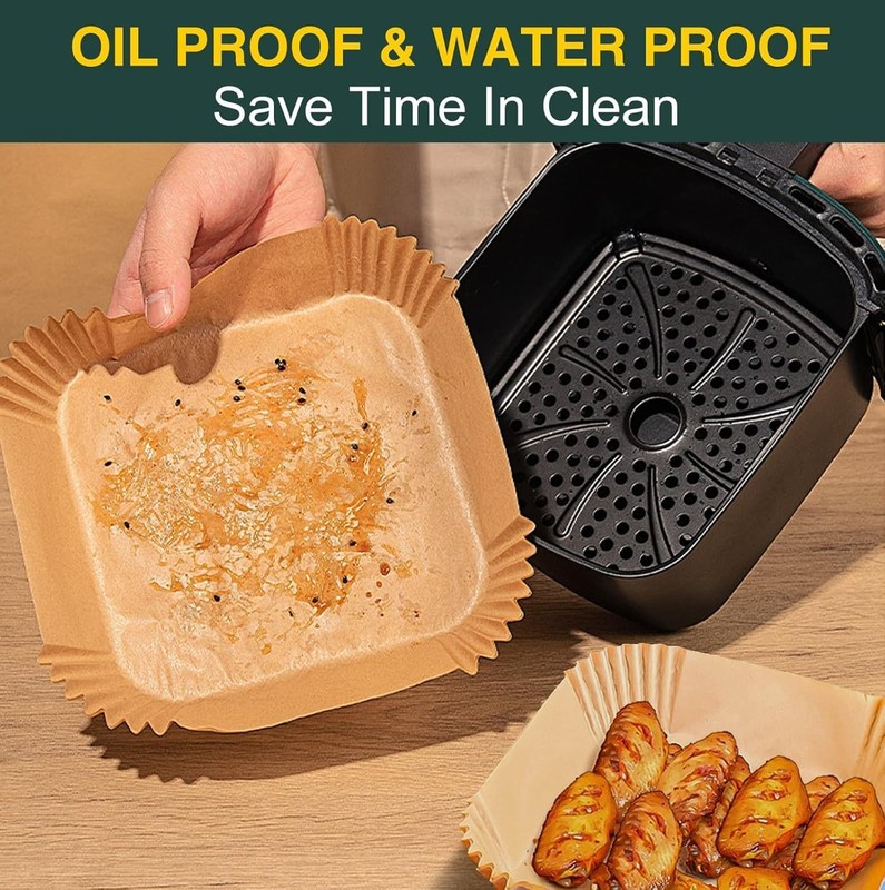 Air Fryer Disposable Paper Liners Square, Square-6.3''(2-5QT), Square gallery