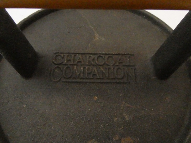 Charcoal Companion Cast Iron Metal Wood Handle Hamburger Burger Press gallery