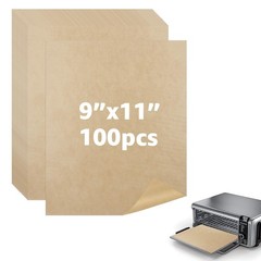 9 x11 inch Air Fryer Parchment Paper Squares, 100 Sheets 9″L x 11″W, as shown