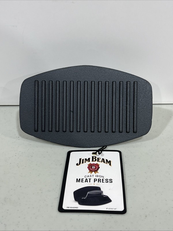 Burger Press Heavy-Duty Cast Iron Smashed Meat Steak Weight Grill Griddle Press gallery