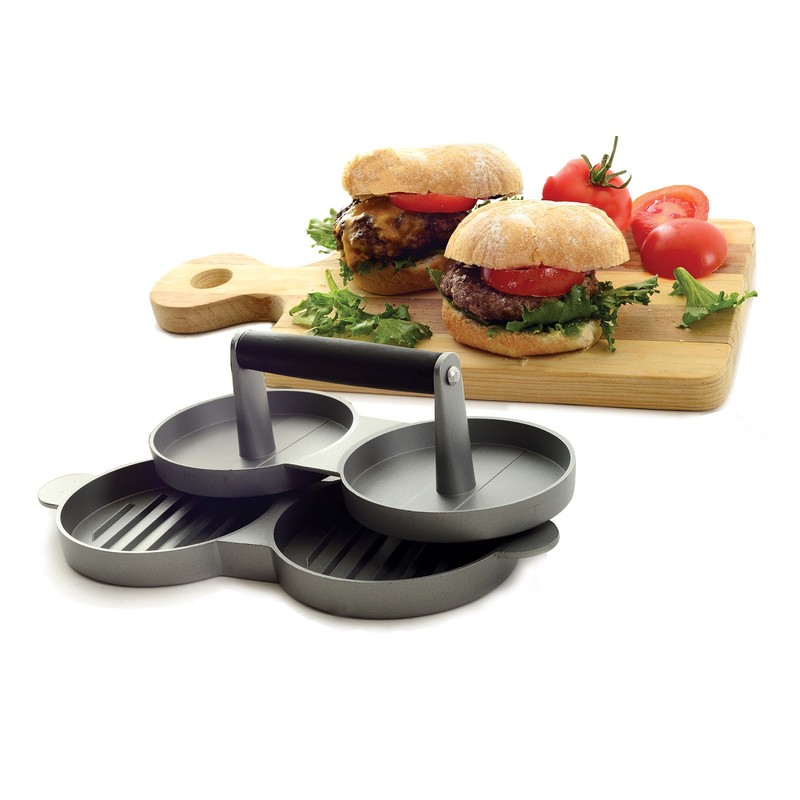 Norpro Nonstick Cast Aluminum Double Hamburger Press gallery