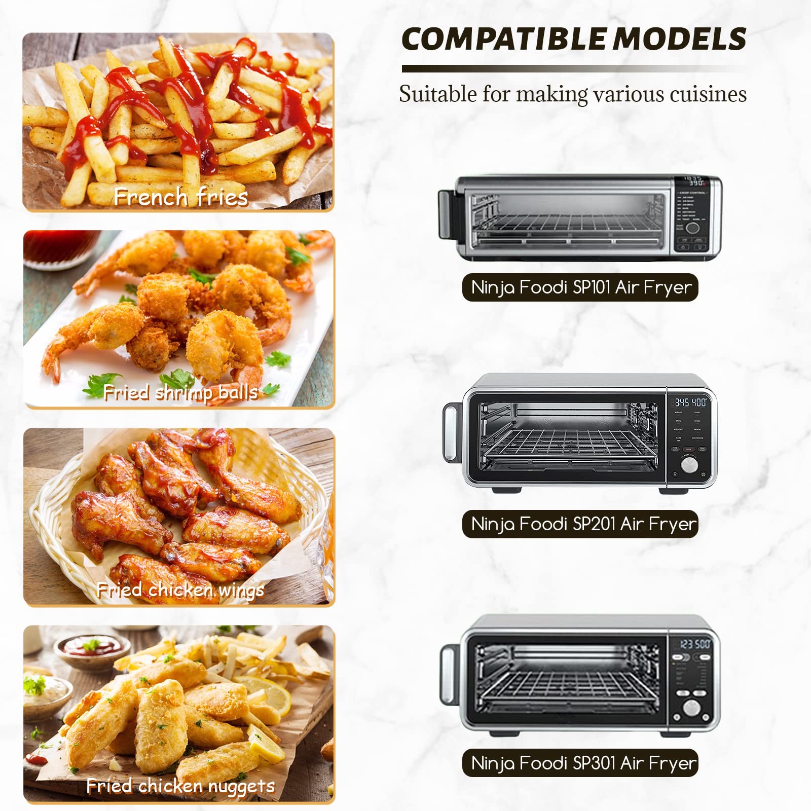 WMKGG 12 inch Air Fryer Parchment 12"x12"-100 pcs Paper, Unbleached gallery