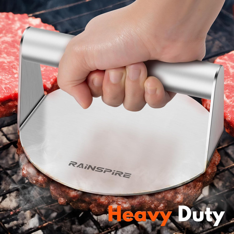 Upgraded 304 Stainless Steel Smash Burger Press 5.5 Inch Burger Smasher Hamburge gallery