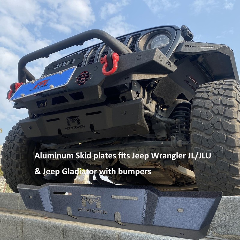 Aluminum JL & Gladiator Skid Plate Compatible with 2018-2025 Jeep Wrangler JL... gallery