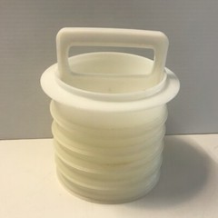 Tupperware Hamburger Press 2 piece With 5 Storage Containers Vintage BBQ Grill