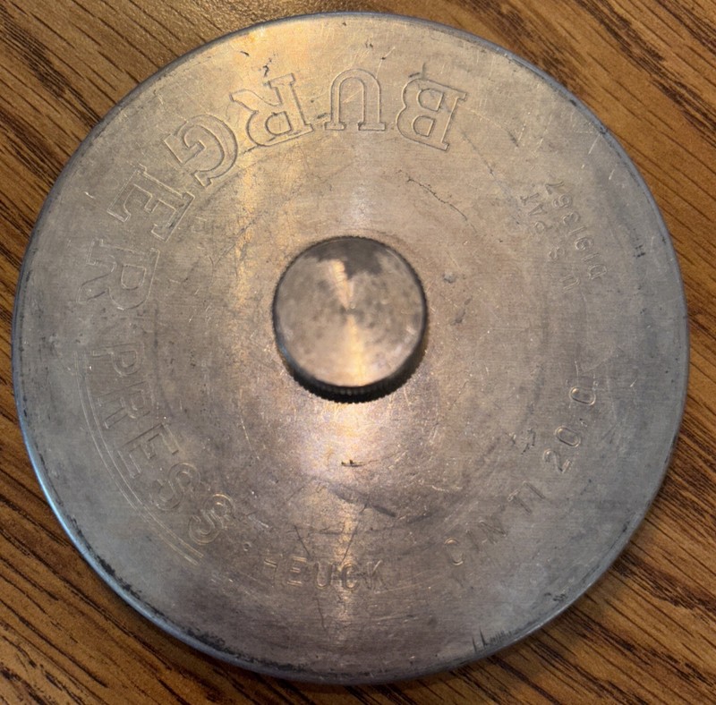 Vintage 1960's Heuck Burger Press Mold Aluminum w/Slide Release Made in USA gallery