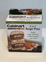 Cuisinart 3 in 1 Stuffed Burger Press Hamburger Patty Maker BBQ Grill Mold Tool