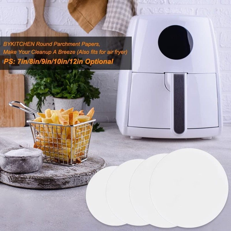 Baking Parchment Circles, Set of 100, 9 Inch Non Stick 9inch-100pcs, White gallery