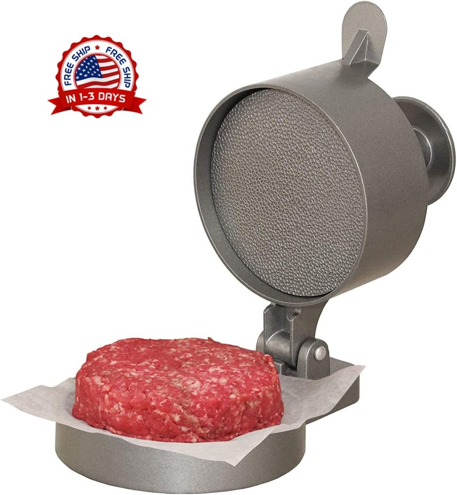 Conjunto de Prensa para Hamburguesas con Molde Antiadherente para BBQ 4 1/2"