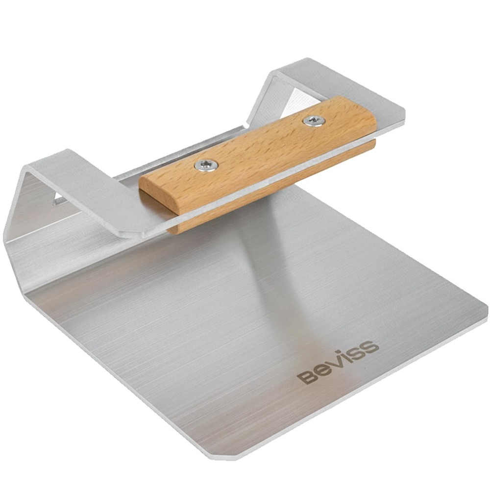Smash Burger Press 6.3" 18/8 Stainless Steel 2.3 lbs - 3.4mm Thick for Perfect