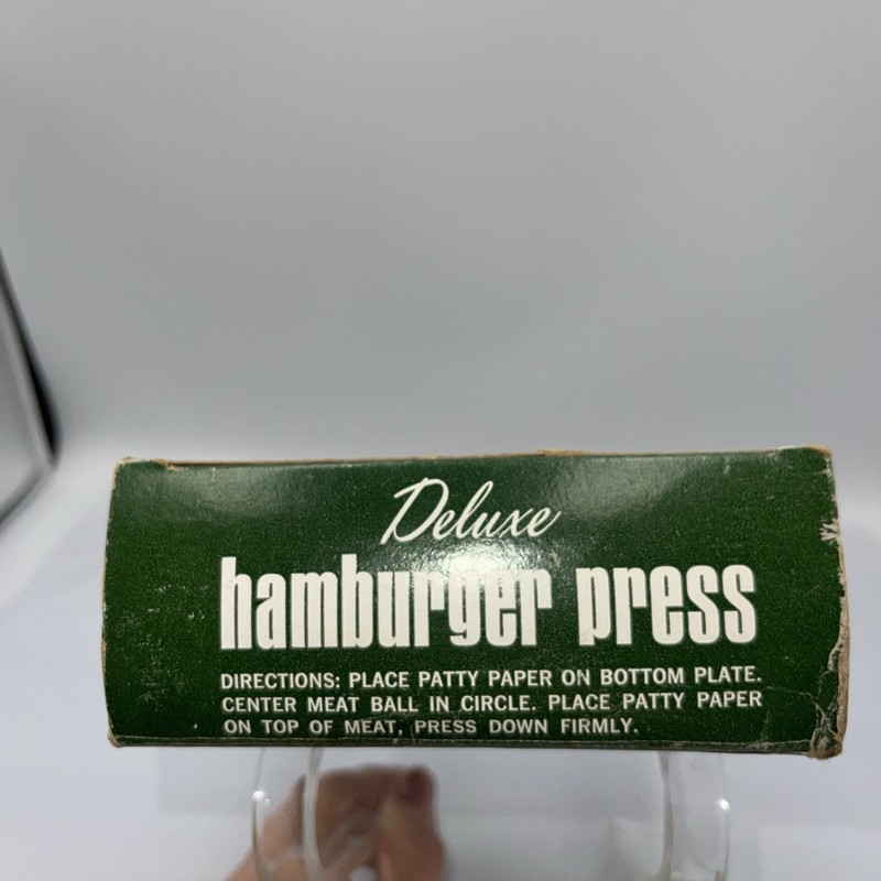 Kitchen-Quip Deluxe Vintage Chrome Plated Hamburger Press in Box USA Preowned gallery