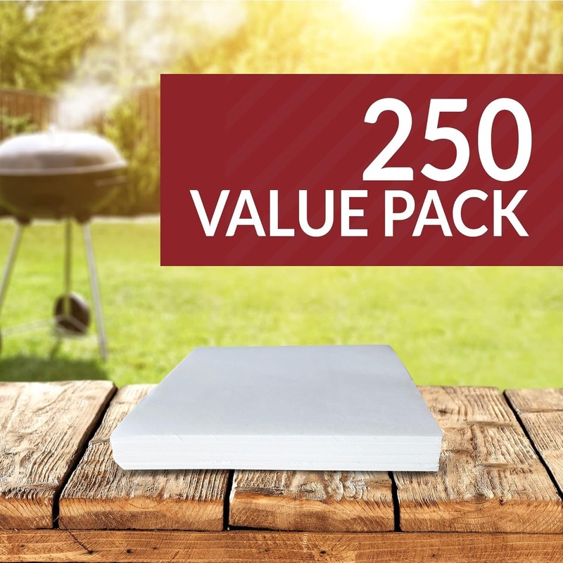 250 Pack 4.75" x 5" Hamburger Patty Paper - Non-Stick Wax Sheets for Meats gallery