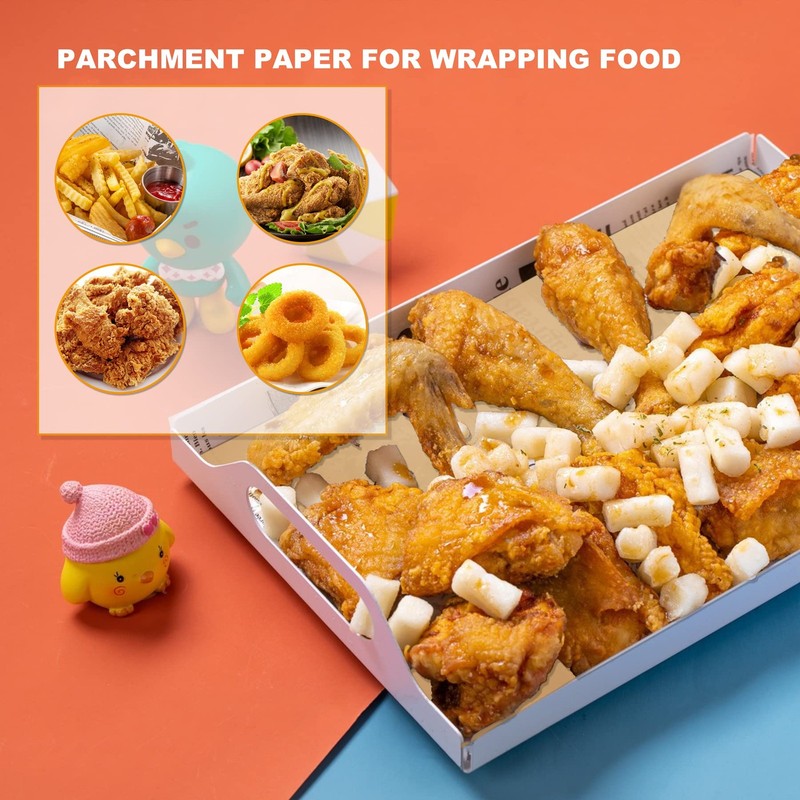 200 Pcs Parchment Paper Sheets 9 x 13 Inches, Precut 9"x13", Unbleached gallery