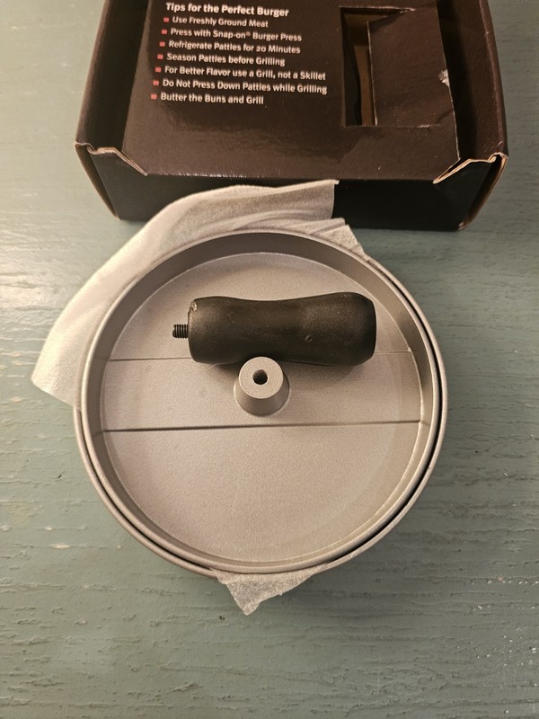 New/Old Stock Snap-on Custom Burger Press In Box-Very Good gallery