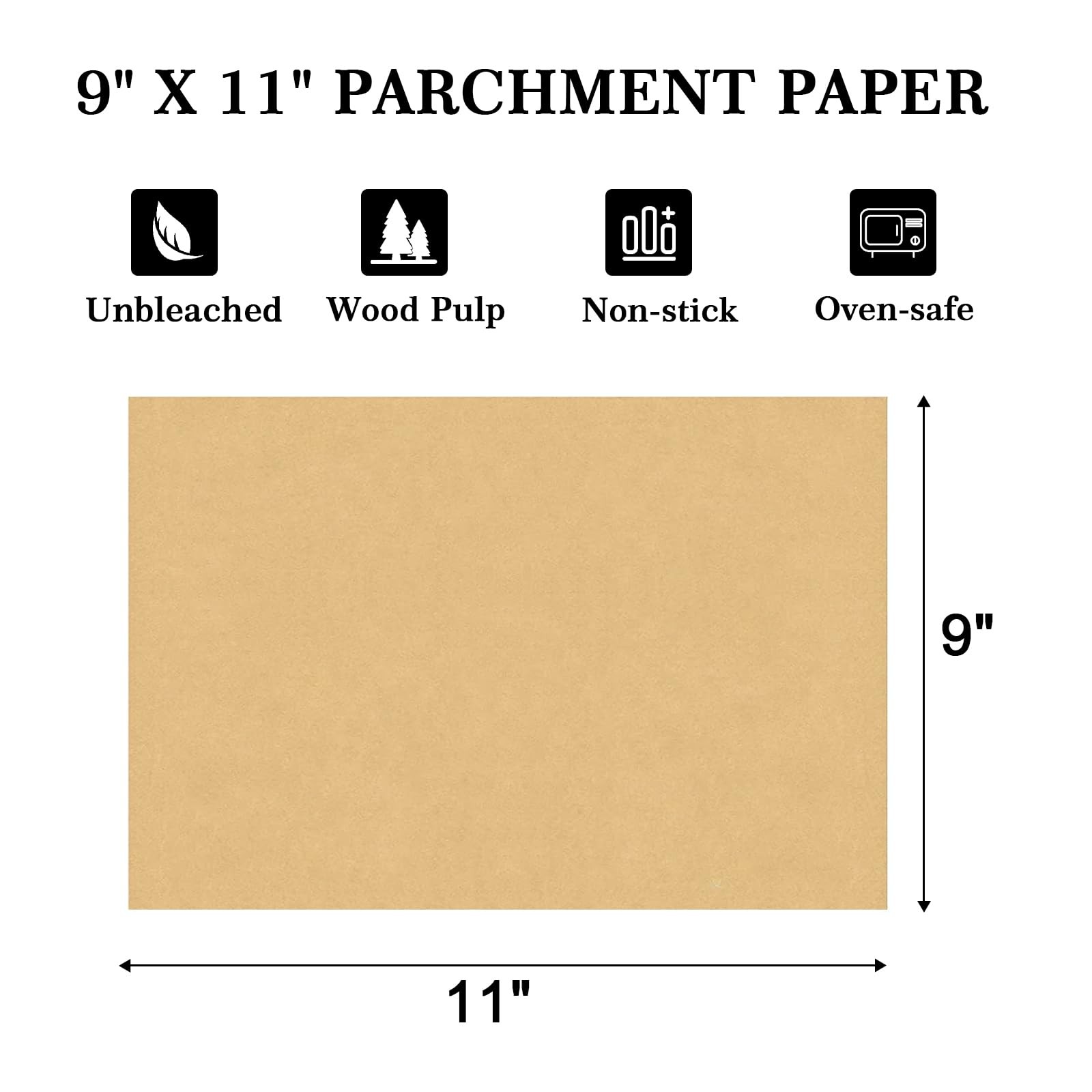 GOAUS Parchment Paper Sheets 9x11 Inch, Air Fryer 9 x 11 Inch (170 Pieces) gallery