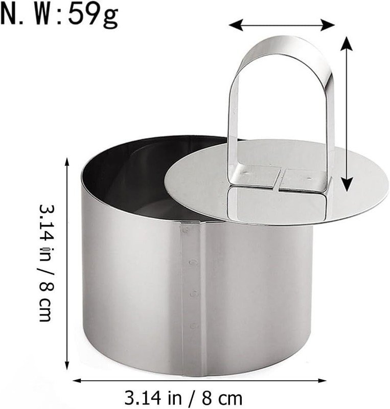 2 Sets Stainless Steel Multi-Function Meat Pie Mold & Hamburger Press Patty gallery