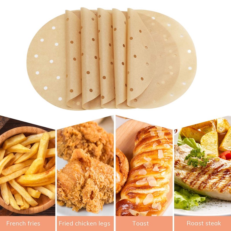Beasea Air Fryer Parchment Paper 8 Inch, 200pcs Unbleached 8 gallery