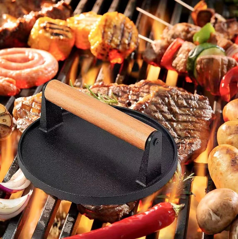 Kitchen Tools Heavy Duty Cast Iron Grill Press Burger Press Bacon Press Barbecue gallery