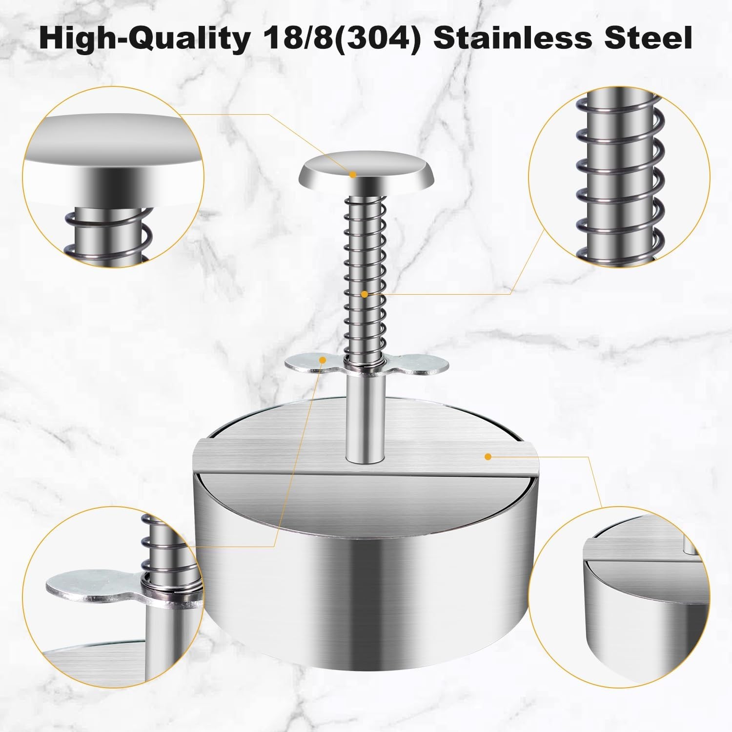 Stainless Steel Burger Press Adjustable Hamburger Patty Maker Meat Patty Making gallery