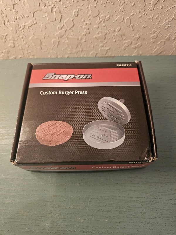 New/Old Stock Snap-on Custom Burger Press In Box-Very Good gallery