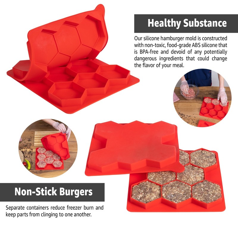Burger Master Innovative 8-in-1 Burger Press & Freezer Container gallery