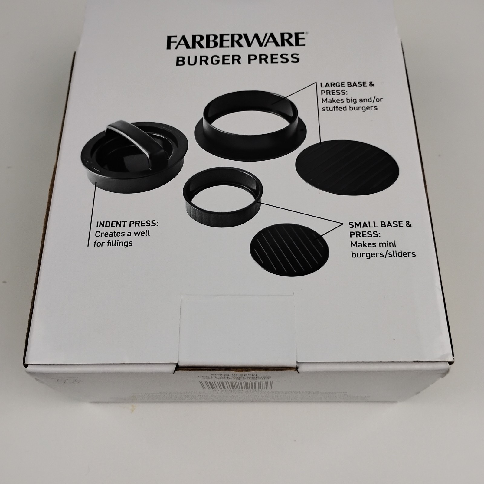 Farberware Barbecue Burger Press-Black-Forms Perfect Burgers and Sliders gallery
