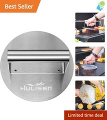 Durable 6.2 Inch Stainless Steel Grill Press – Easy Clean & Healthier Burgers