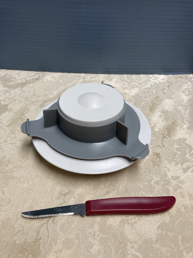 Pampered Chef Burger & Slider Press 3pc Set & Paring Knife Great Condition