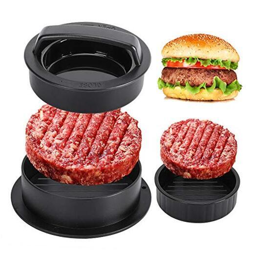 Hamburger Press Patty Maker, Burger Press, 3 in 1 Non-Stick Meat Beef Veggie