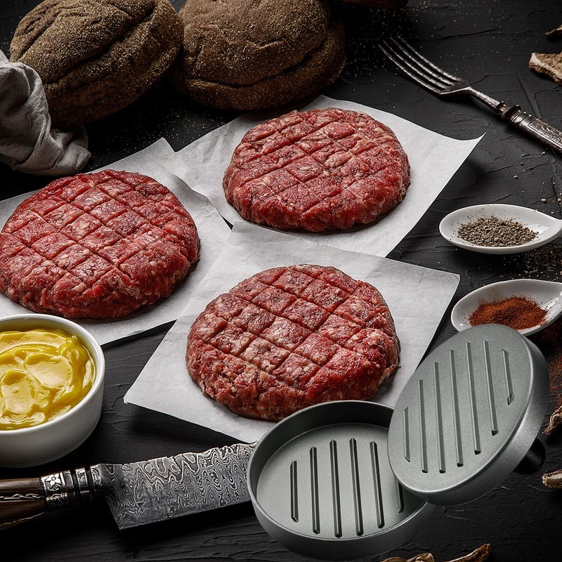 100 PCS Papers Aluminum Burger Press Hamburger Patty Maker NonStick Mold gallery