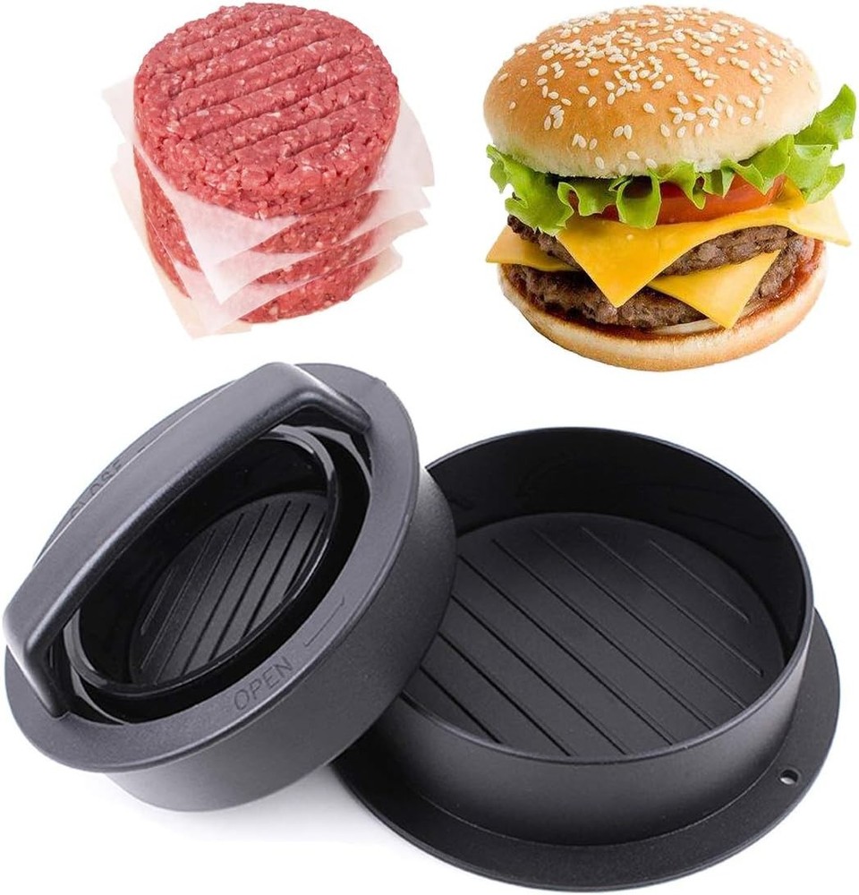 Burger Press Hamburger Press Patty Maker BBQ Grill 3-in-1 Non Stick Stuffed