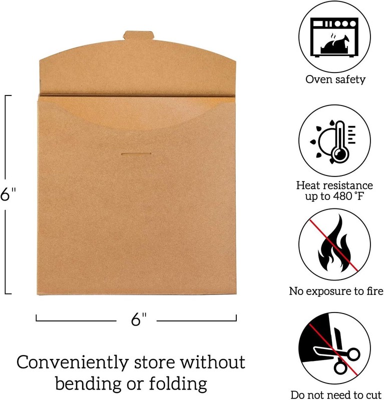 Hiware 200 Count Unbleached Parchment Paper Squares 6" 200 (Pack of 1) gallery