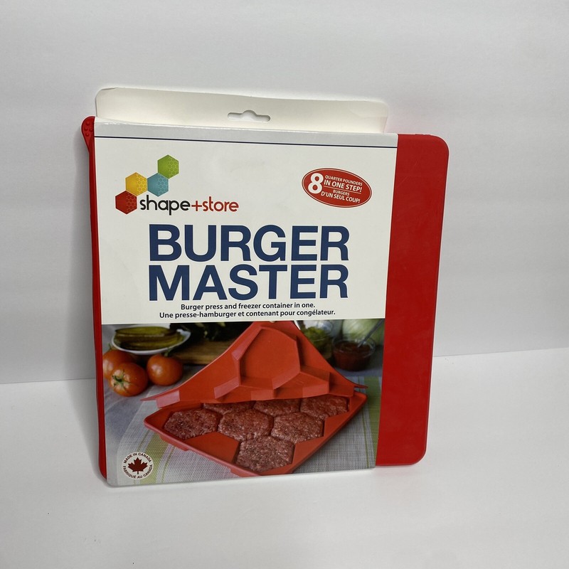 Burger Master 8-in-1 Burger Press and Freezer Container Shape+Store Dishwasher gallery