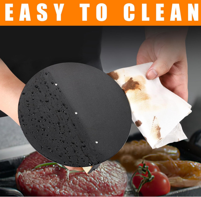 Burger Press, 6" round Heavy-Duty Cast Iron Smash Bacon Press Meat Steak Press gallery