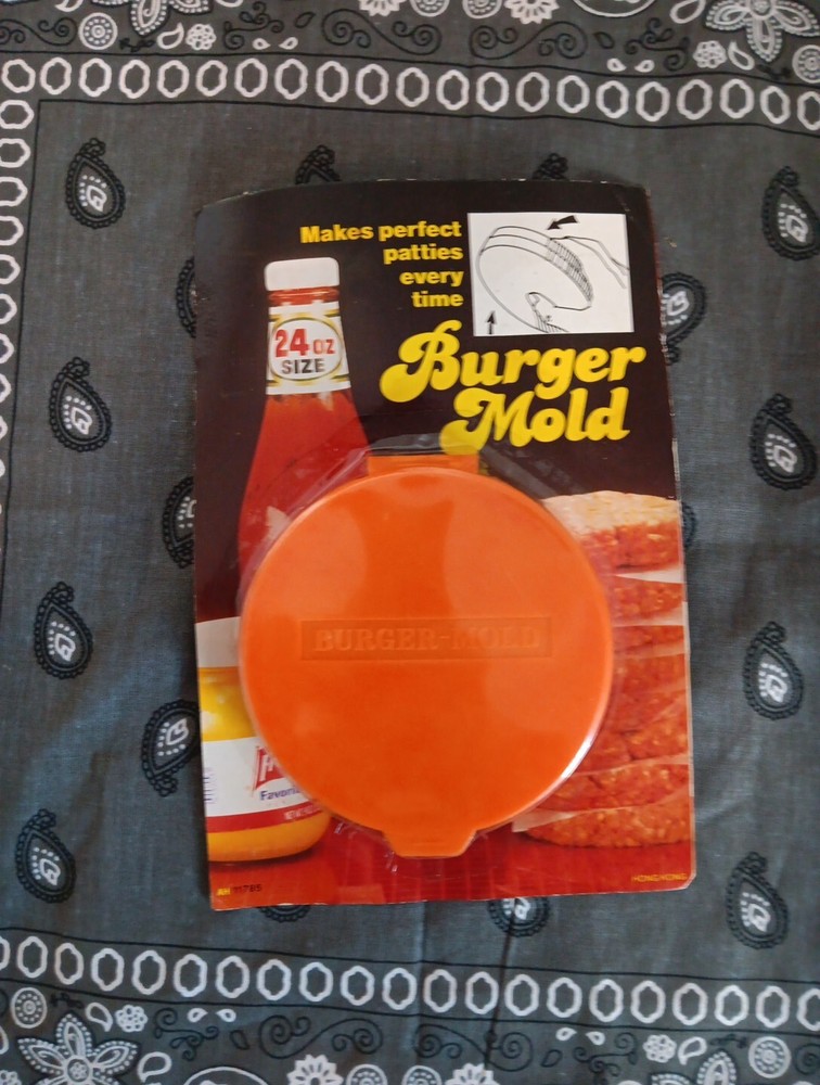 Vintage Plastic Burger Mold Hamburger Patty Maker Kitchen Cooking Hong Kong