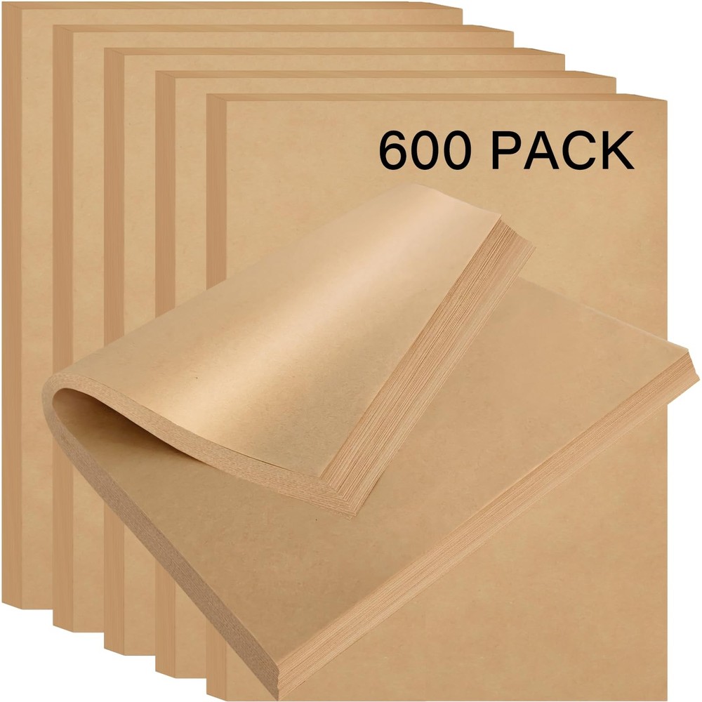 600 Pieces Parchment Paper Sheets 12"x 16" Unbleached Baking