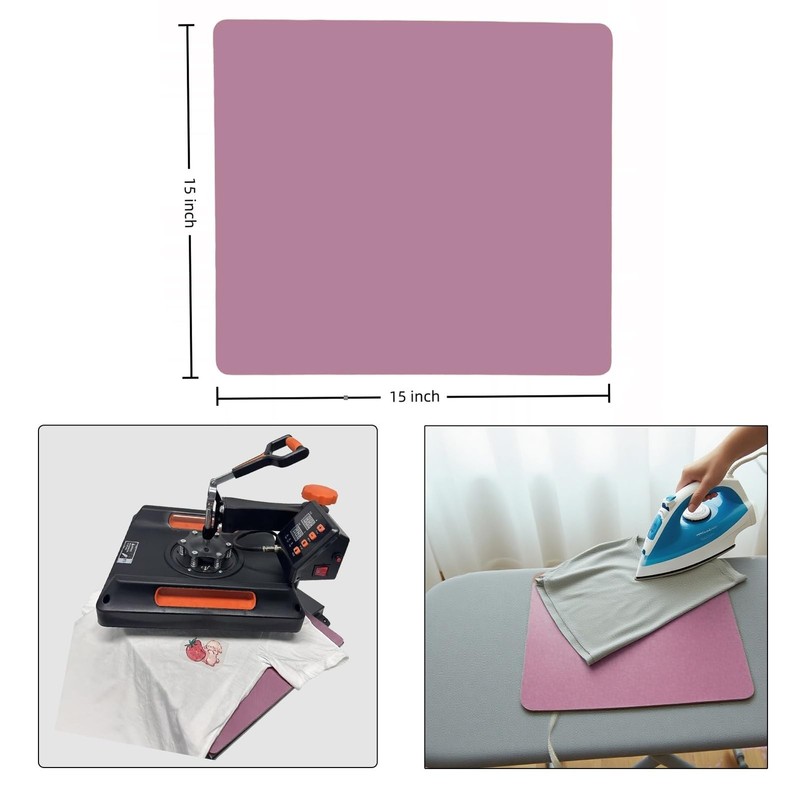 Silicone Heat Press Mat 15x15 Inch, Heat Resistant & Fireproof, Double Sided ... gallery