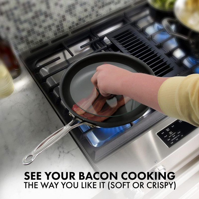 Northwest Enterprises Bacon Press, round Tempered Glass Bacon Press and Splatter gallery