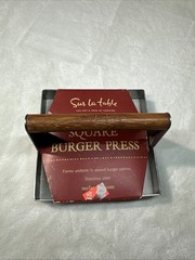 Sur La Table Square Burger Press Stainless Steel Brand New Unused 1/2 Lb Patties