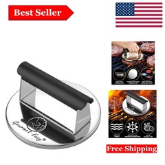 Stainless Steel 2lb Smash Burger Press for Perfect Flat-Top Grills